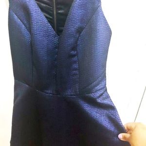 Express A-Line Blue Glitter Dress